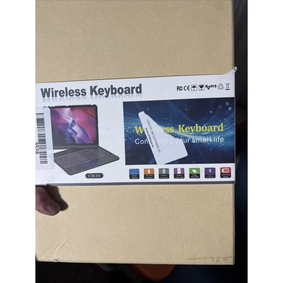 Touchpad Keyboard iPad Air Purple Light Up Keyboard Case - Picture 6 of 16